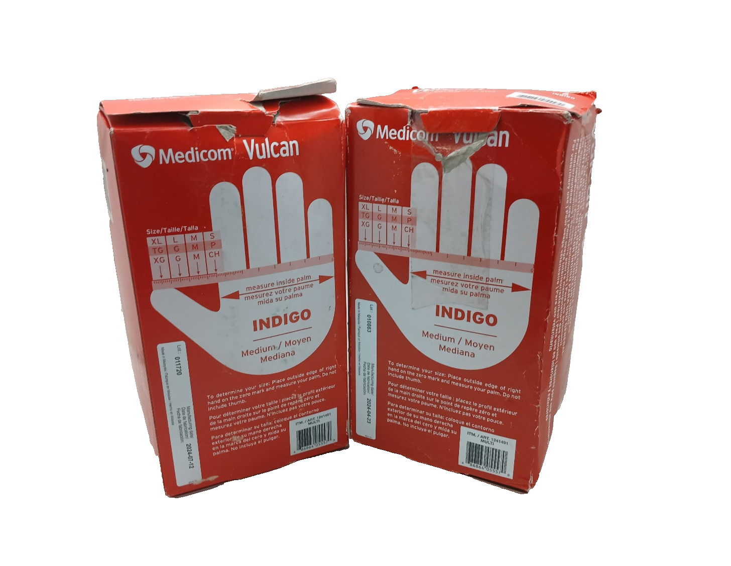 Medicom Vulcan Indigo Nitrile Exam Gloves Medium 2-Pack 150ct Each 300 Total