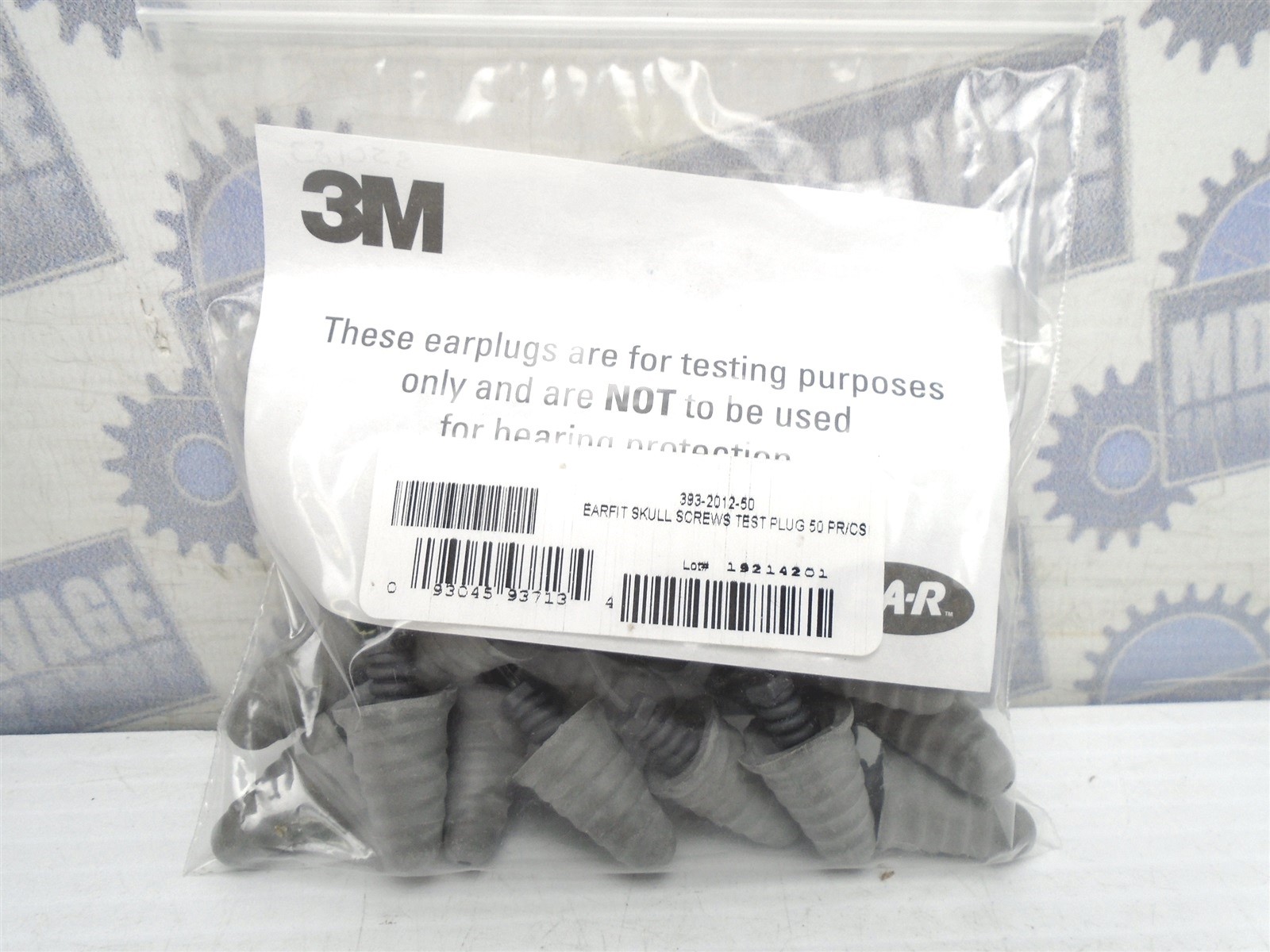 (50 Pair) 3M – 393-2012-50 – E-A-Rfit SKULL SCREWS Test PLUGS – (NEW in CASE)