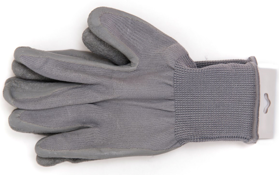 Textured Latex Coated HIGH GRIP Work Gardening Gloves Gray Men Size Small lot