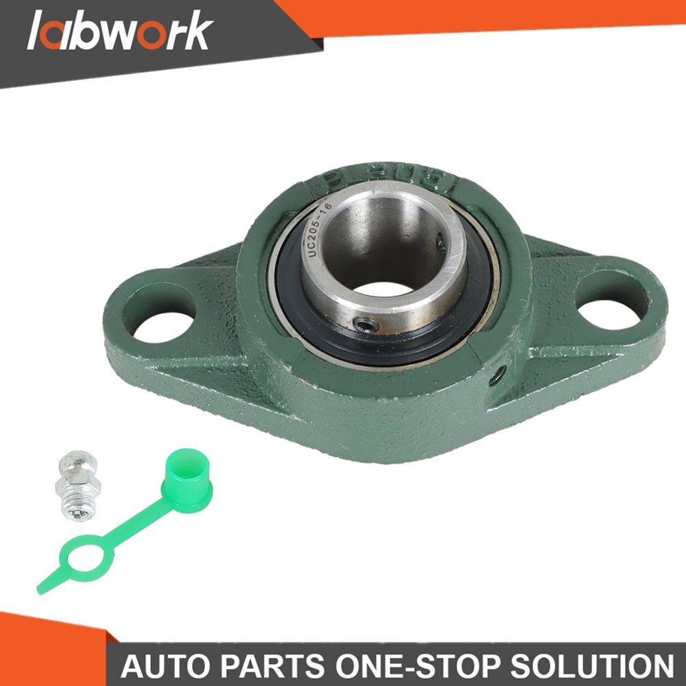 Labwork 1″ Bore UCFL205-16 Pillow Block Flange Bearing 2 Bolt Solid Base 10Pcs