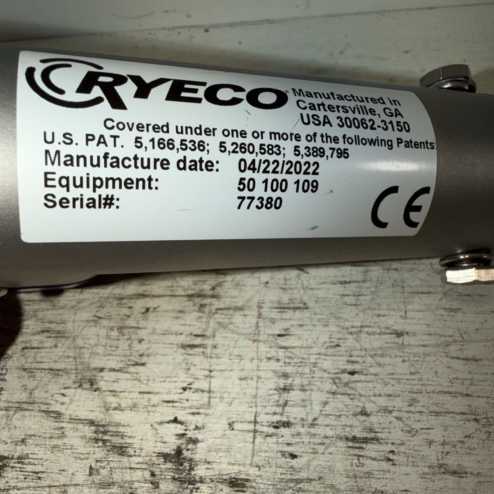 New Old Stock RYECO 50100009 Sensor Head Made In USA
