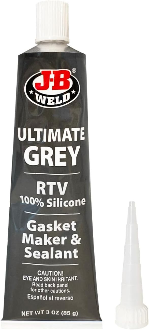 3 oz. Gray Waterproof RTV Silicone Sealant – Gasket Maker for Automotive