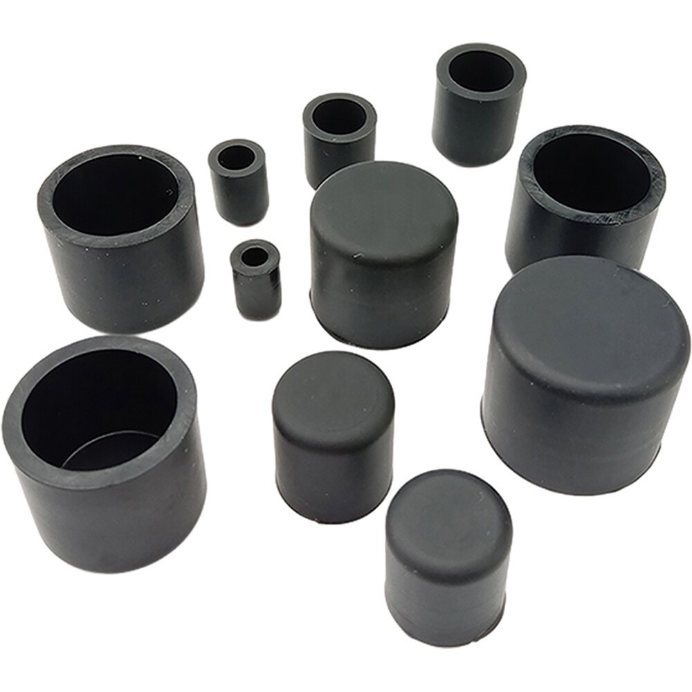 Black Round Silicone Rubber End Cover Caps Dust Cap For A=2.8mm~78.5mm Pipe Tube