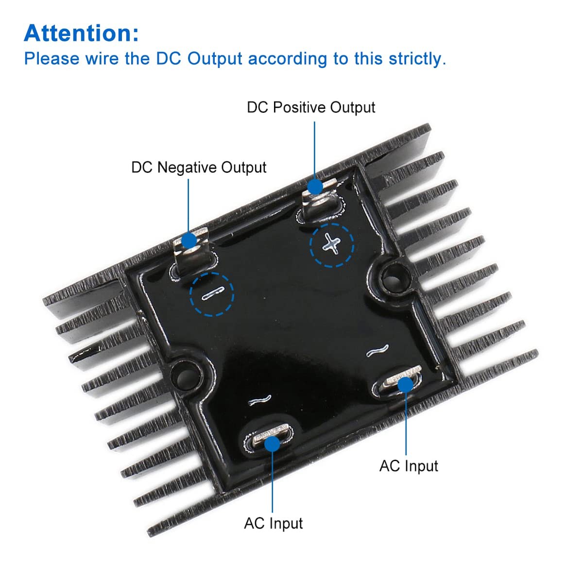 Baomain 100A Amp 1200V Volt Diode Bridge Rectifier Metal QL100A