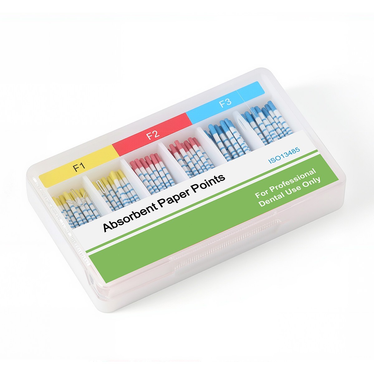 Dental Endodontic Absorbent Paper Points F1.F2.F3 with Scale Taper 100Pcs/Kit