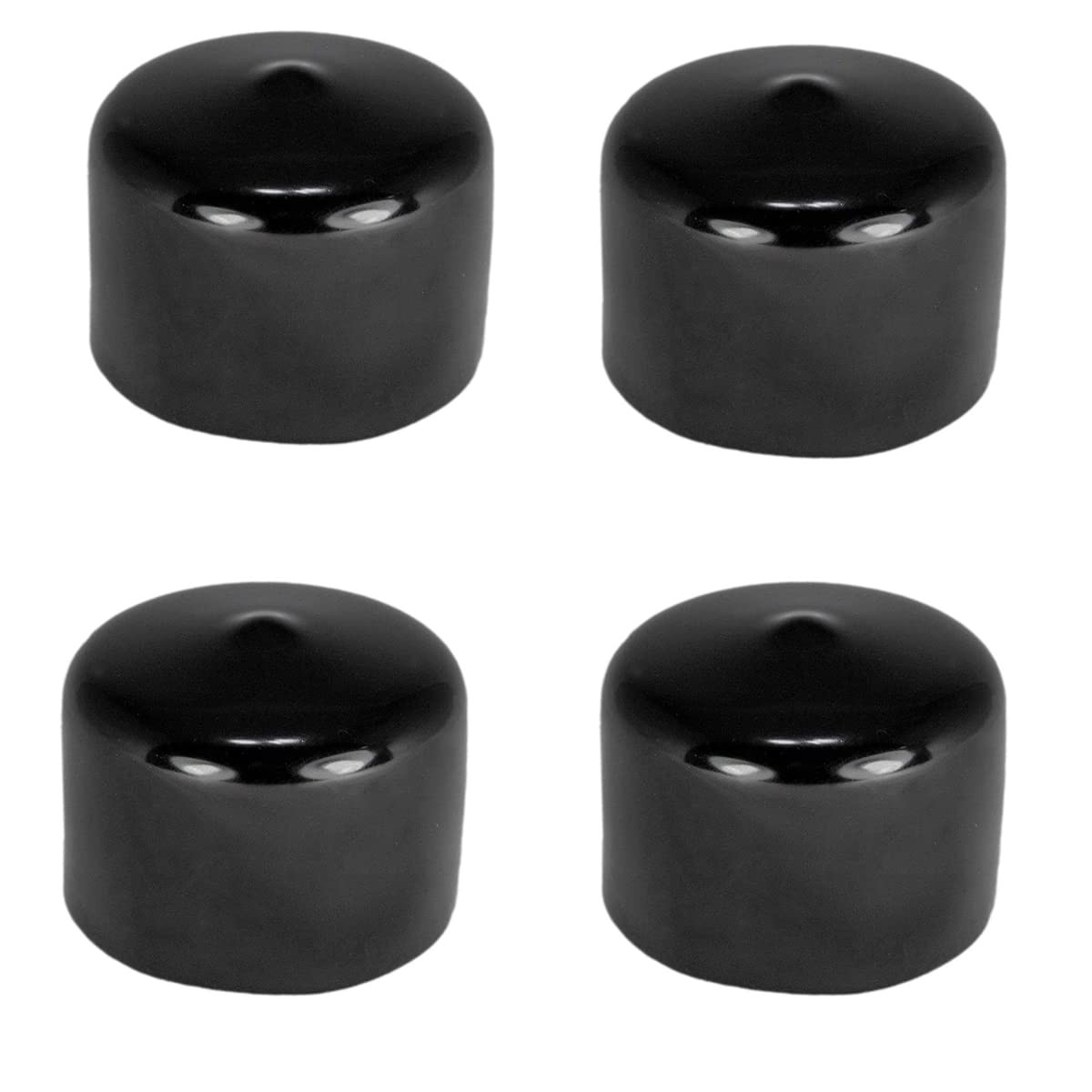 2″ (50 mm) Rubber End Caps Soft PVC Plug Thread mm), Black