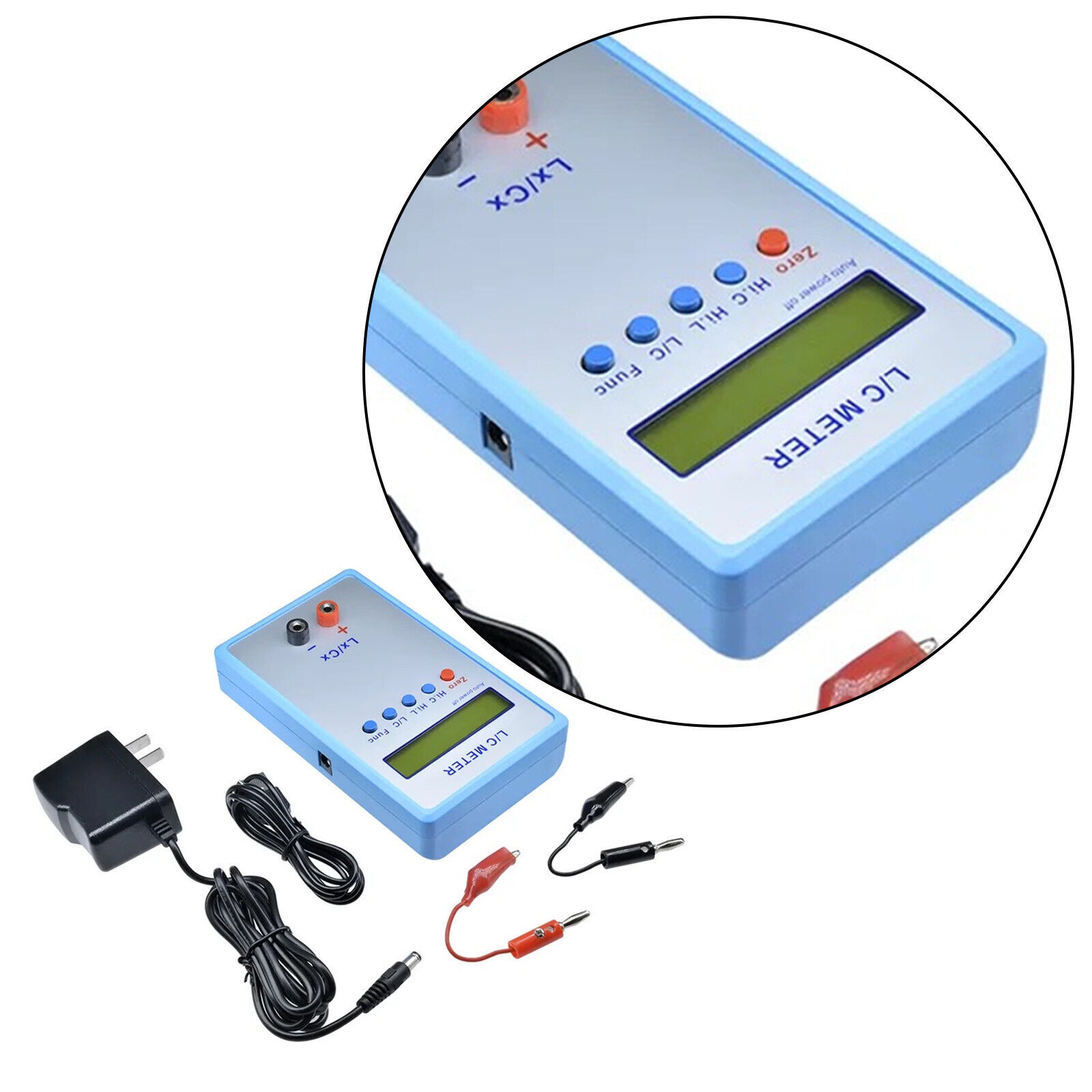 LC200A L/C Meter Inductance Capacitance Digital Bridge LCR Table Blue Meter