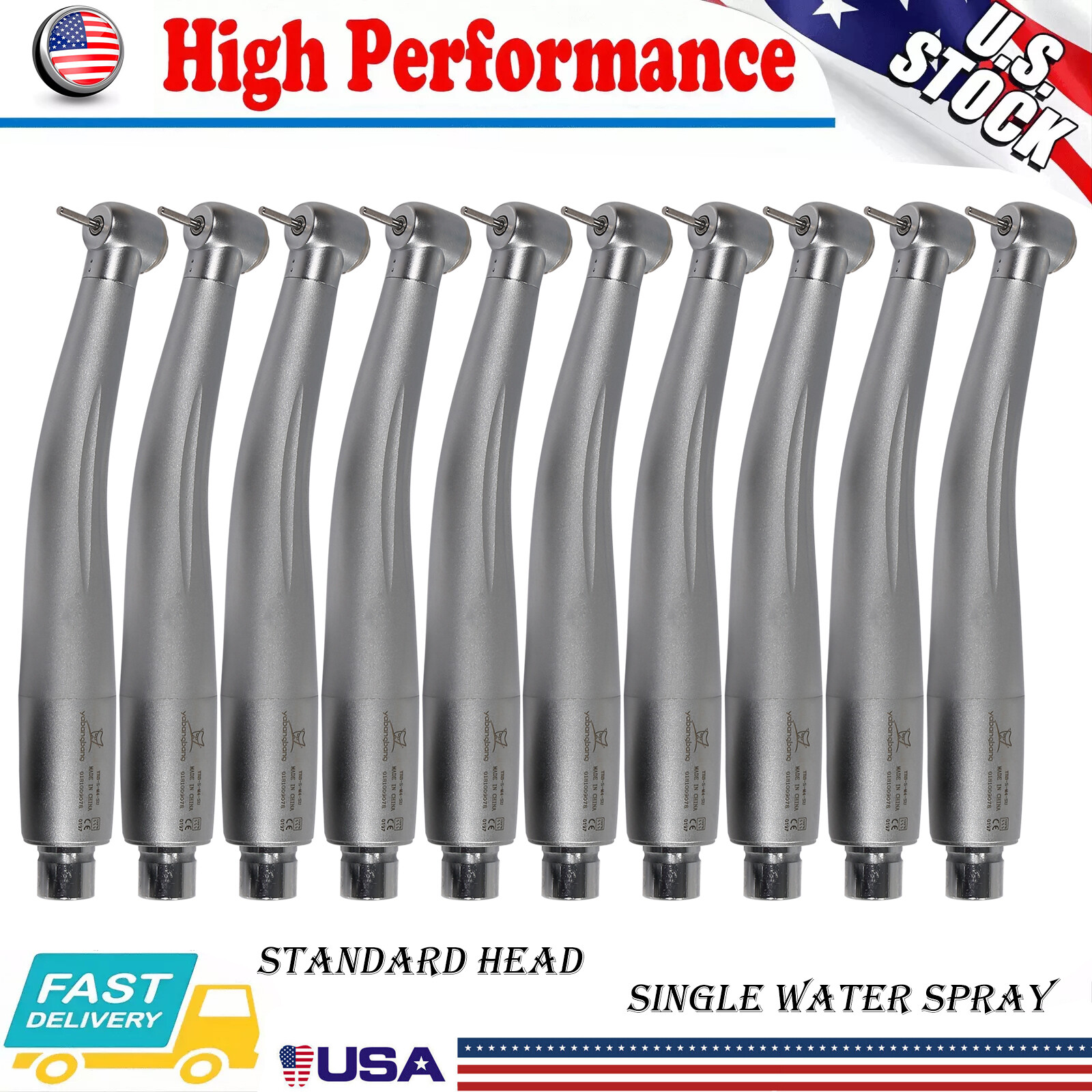 1-10* NSK Style Dental High Speed Handpiece Standard Head /4 H Coupler YBNK4 OR