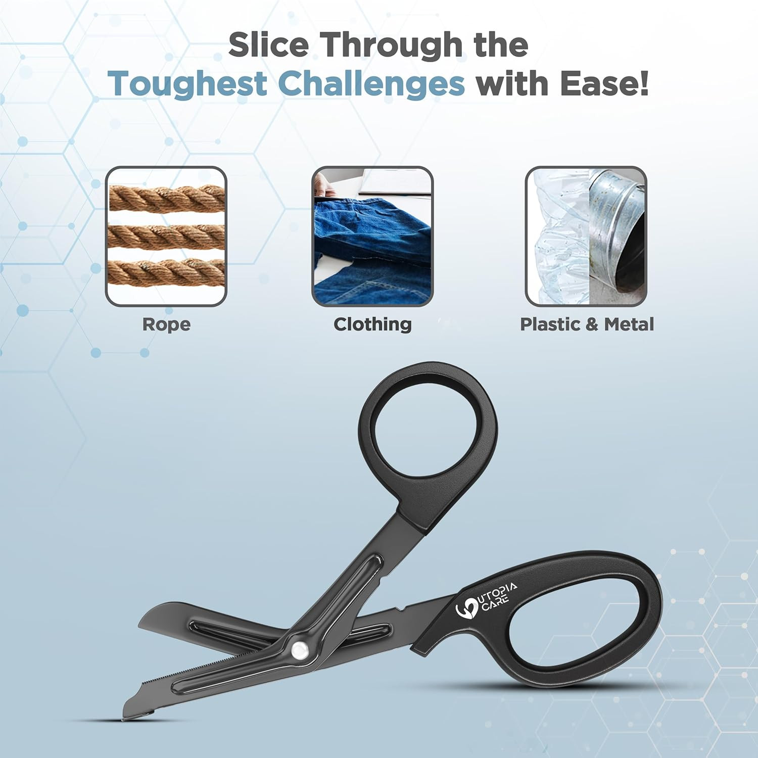 Medical Scissors Pack of 2, Stainless Steel EMT Trauma Shears for Nurses, Bandag