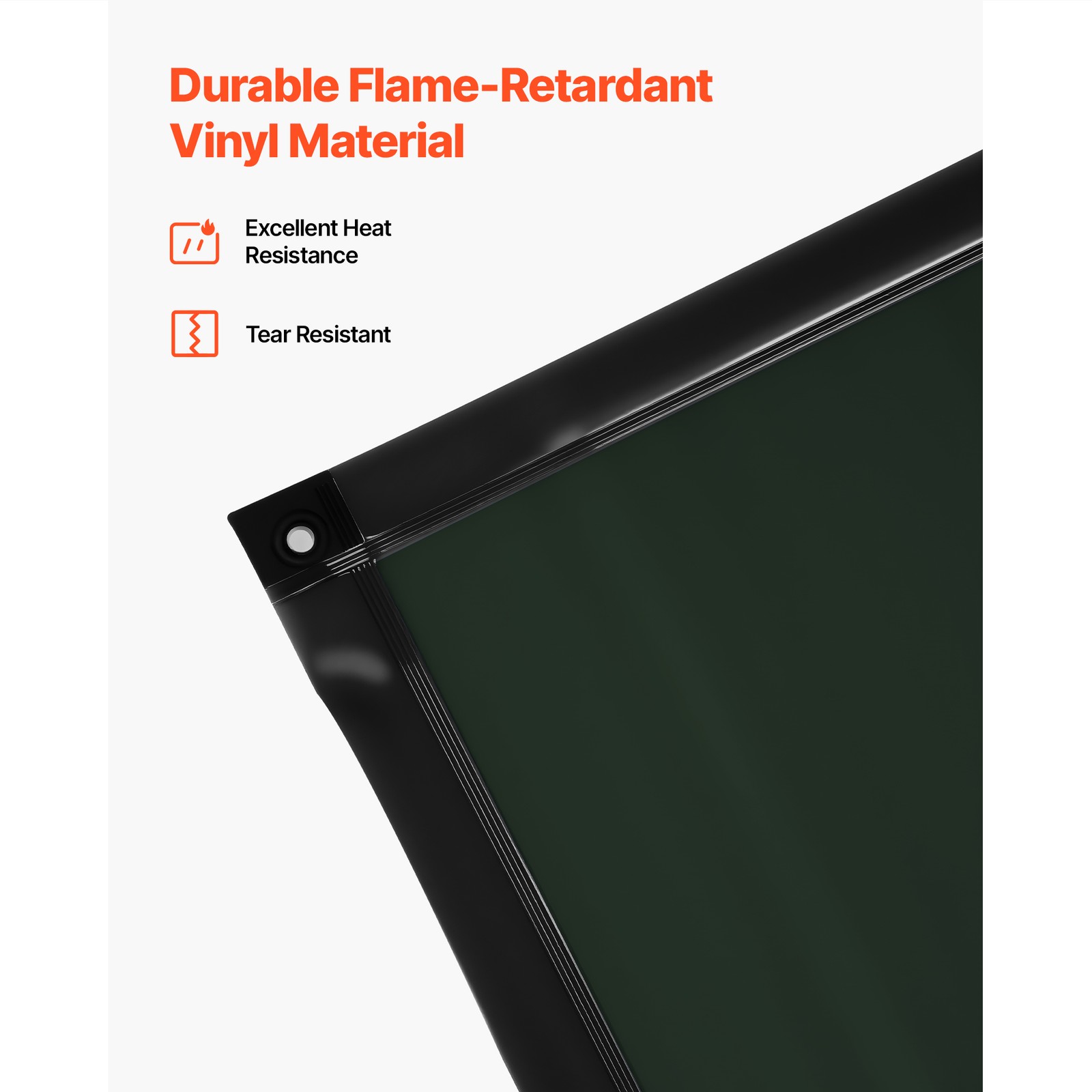 Uimoso 3-Panel Welding Screen with Frame, 6 x 8 FT, Includes 12 Wheels