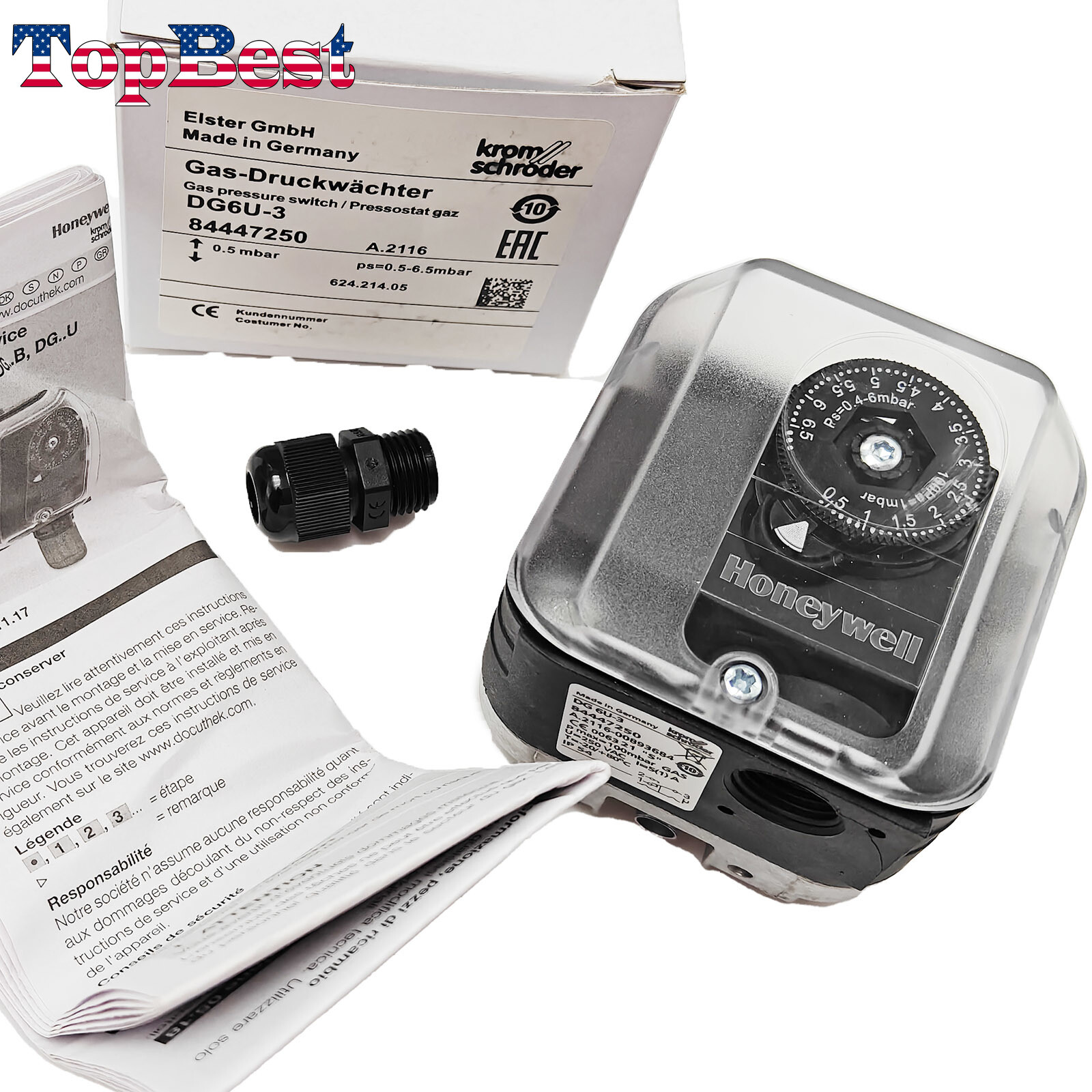 New Pressure switch for Krom schroder Pressure switch DG6U-3 84447250 A.2116