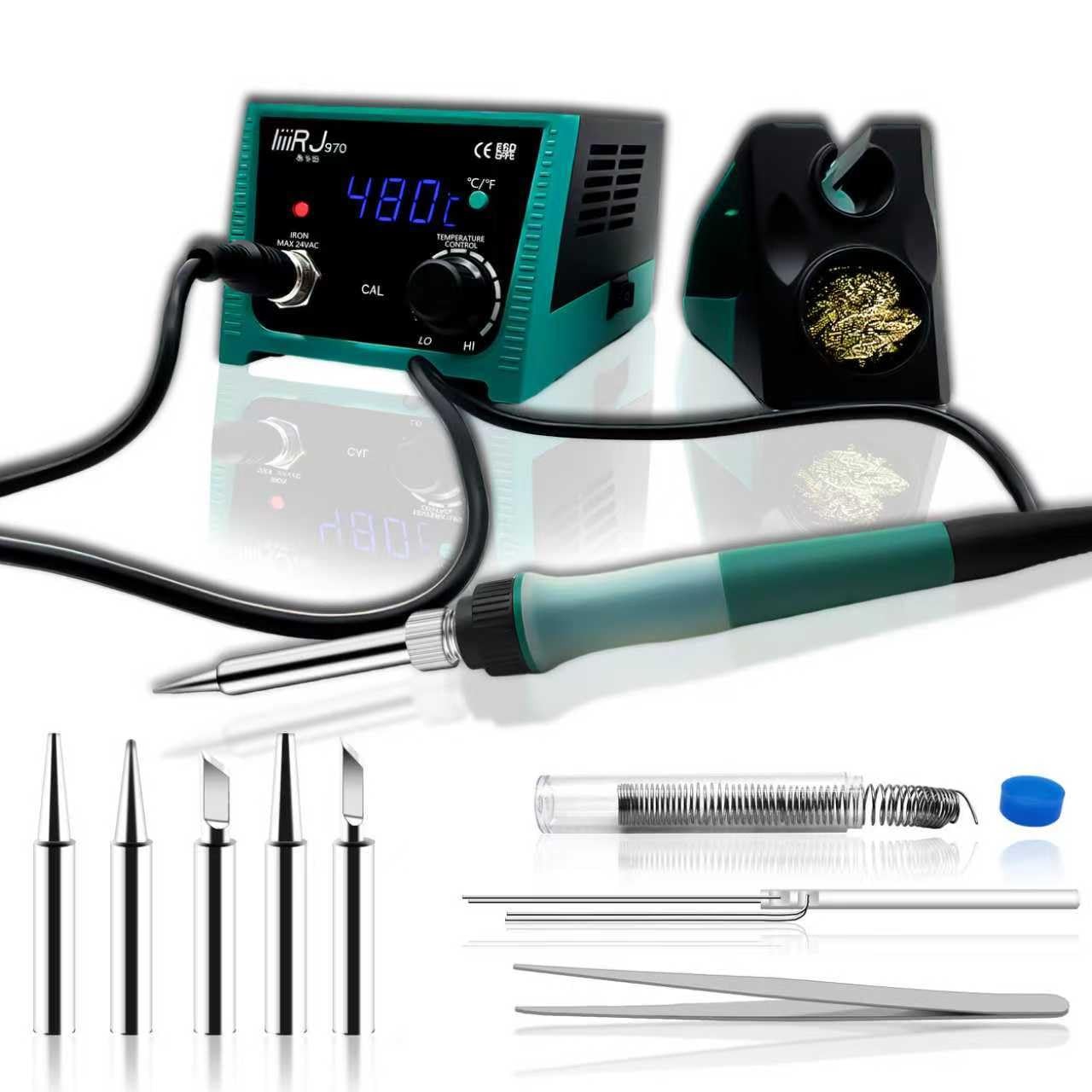 Digital Soldering Station 75W with LED Display, Adjustable Temperature 392°F–…