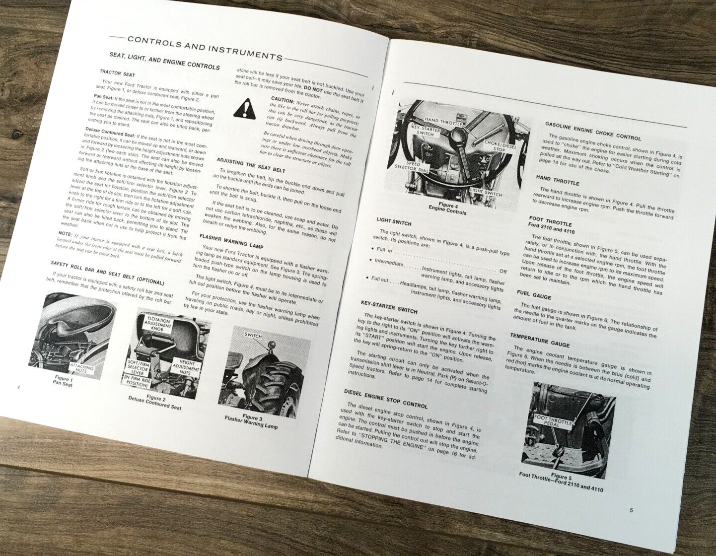 Ford 2000 3000 4000 5000 Tractor Operators Owners Manual All Purpose Lcg W/ Log