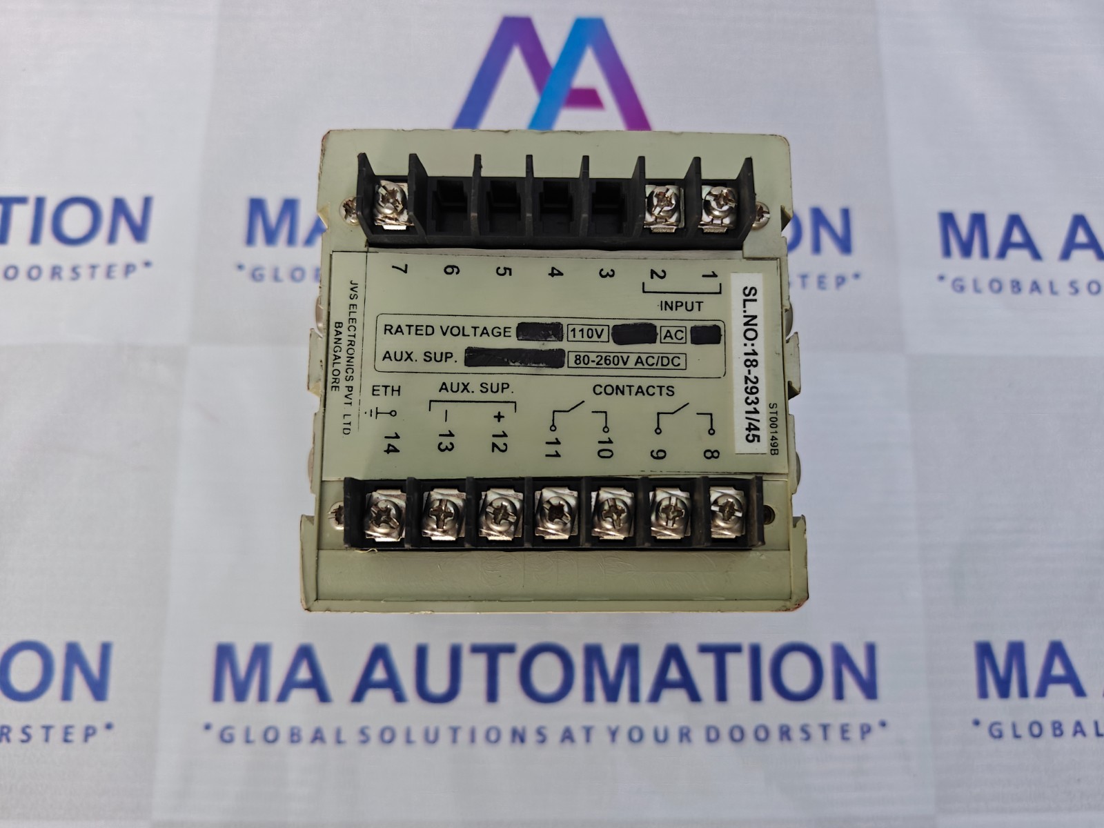 JVS Electronics JRV 962 Neutral Displacement Relay 80-260V AC/DC