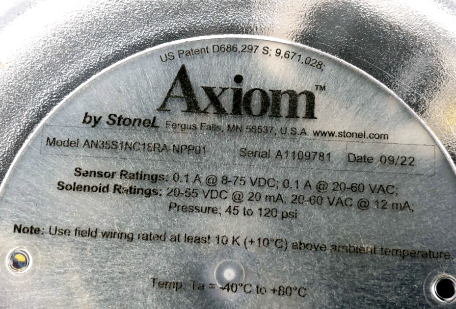 New StoneL Axiom AN35S1NC18RA-NPP01 Intrinsically Safe Valve Monitor – No Box