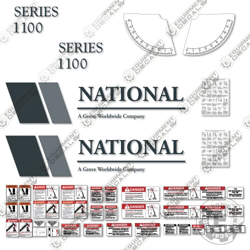 Fits National 1100 Decal Kit Crane Replacement Decals (7 YEAR ) – 3M Vinyl!