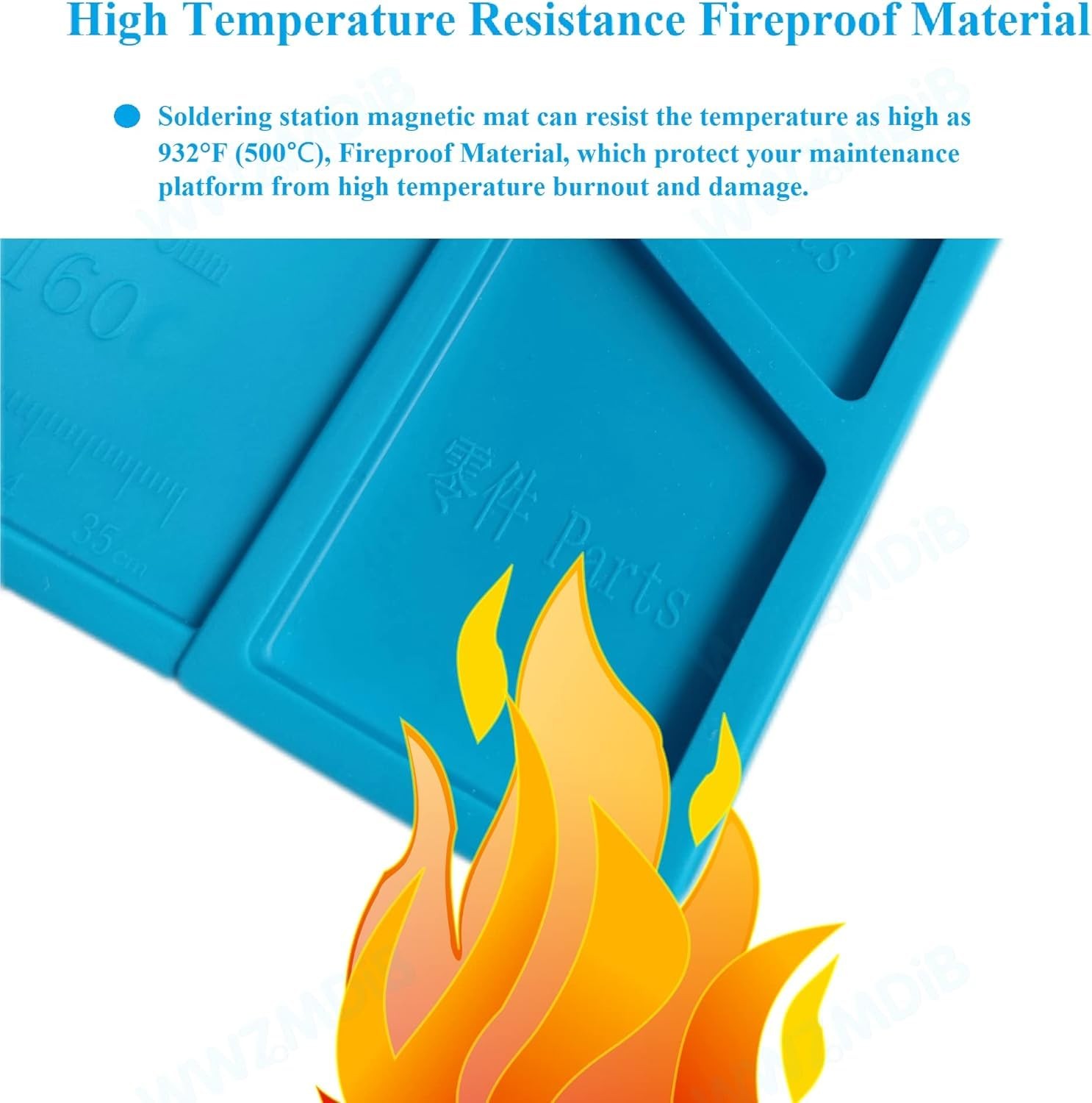 Heat Resistant 932°F Silicone Soldering Work Mat（S-130【11.8 x 7.9” / 30 x 20cm}
