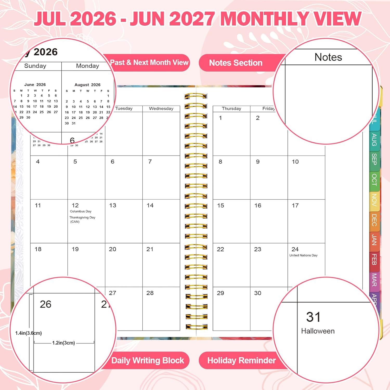 Planner 2026-2027: 2026-2027 Academic Planner Weekly and Monthly from Jul. 2026
