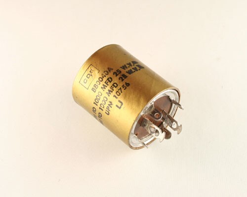LOT OF TEN BB0040A CORNELL DUBILIER (CDE) CAPACITOR 1,000UF 25V ALUMINUM ELECT