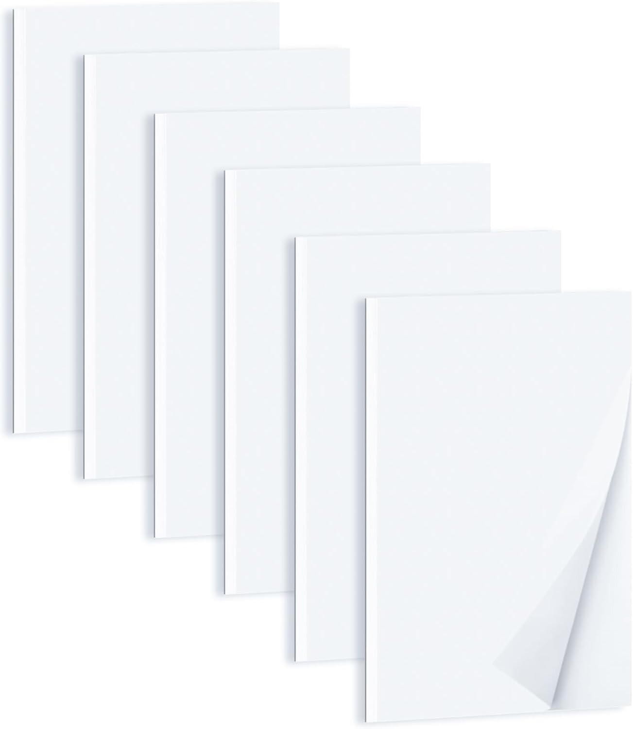 6 Pack 4×6 Blank Memo Note Pads 50 Sheets Small Scratch Pads for Writing