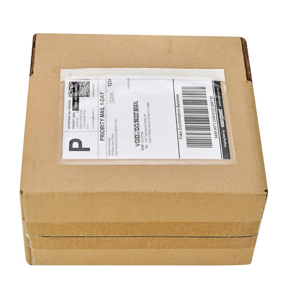 7.5×5.5 Clear Packing List Pouches Invoice Shipping Label Envelope Self Adhesive