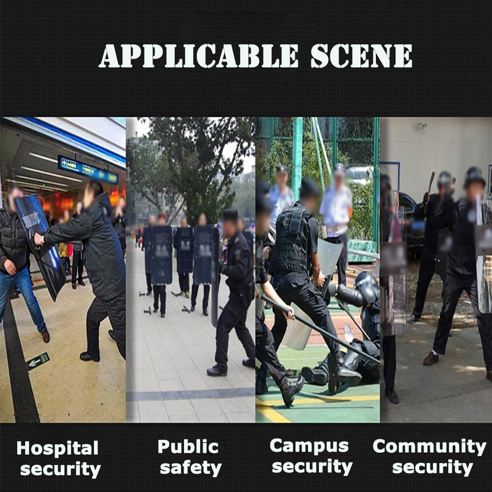 Hand-Held Anti-riot Shield with Foldable Grip Security Protection Anti Impact
