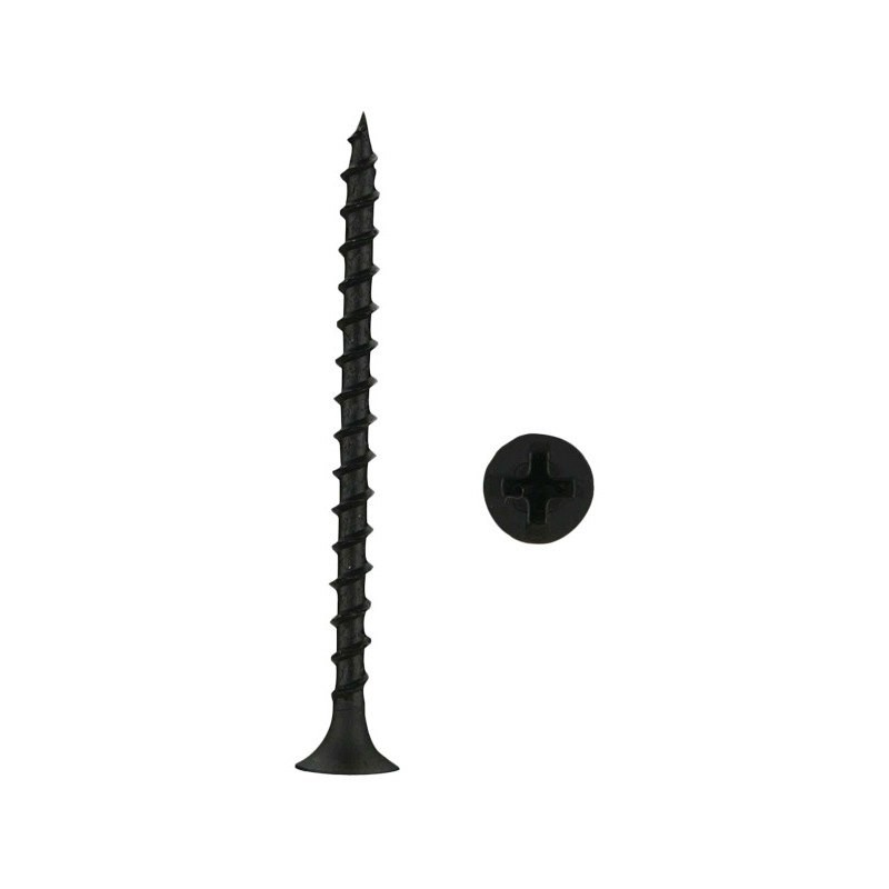 #6 x 2″ Steel Black Coarse Phillips Bugle Head SAE Screws 500 Pieces