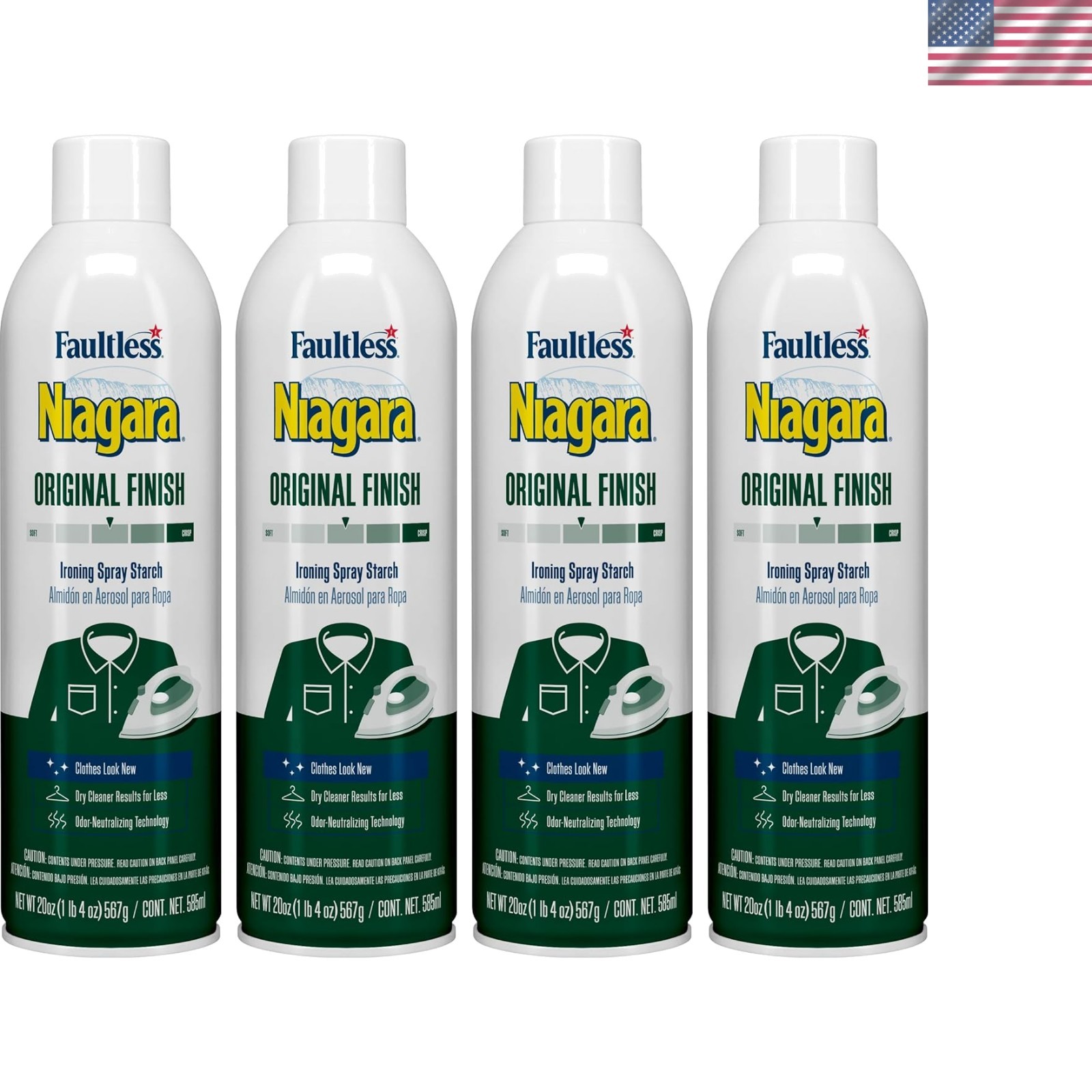 Hold Spray Starch for Clothes, Wrinkle Remover & Ironing Aid with Fresh Scent…