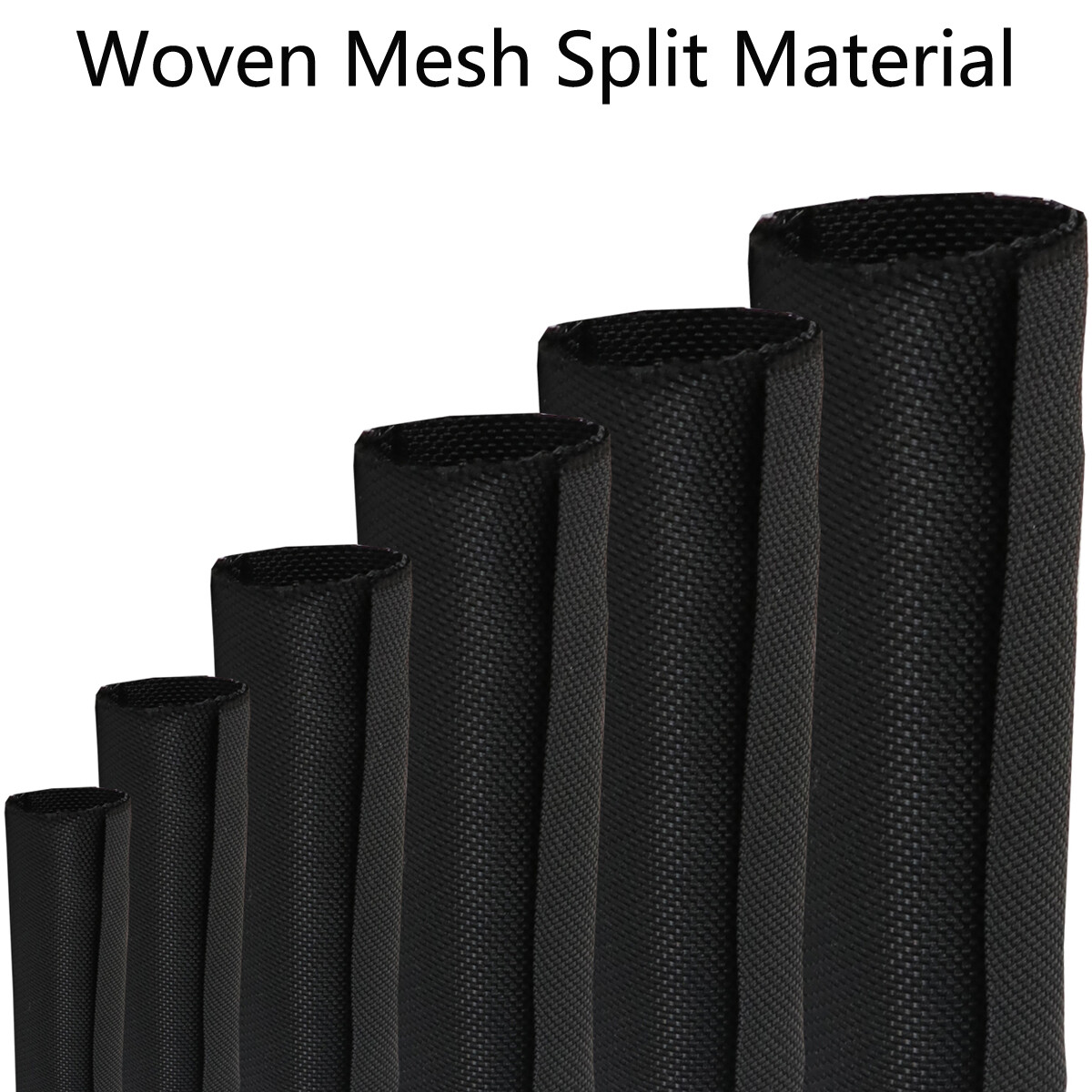 Braided Cable Sleeve Split Wire Loom Tubing Cord Protect Mesh Woven Material Lot