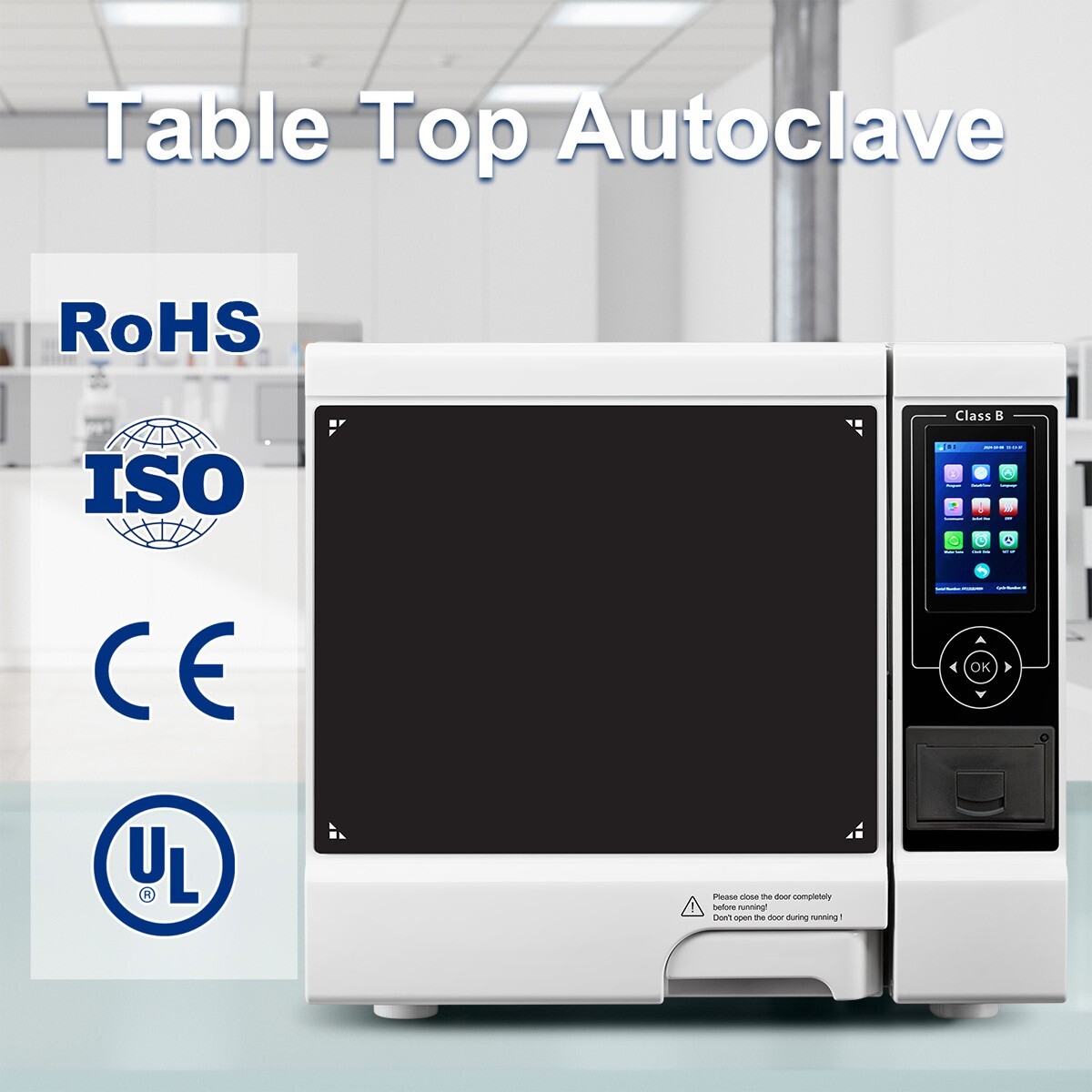 22L Class B Steam Sterilizer Dental Autoclave Pulsation vacuum Sterilizers LCD