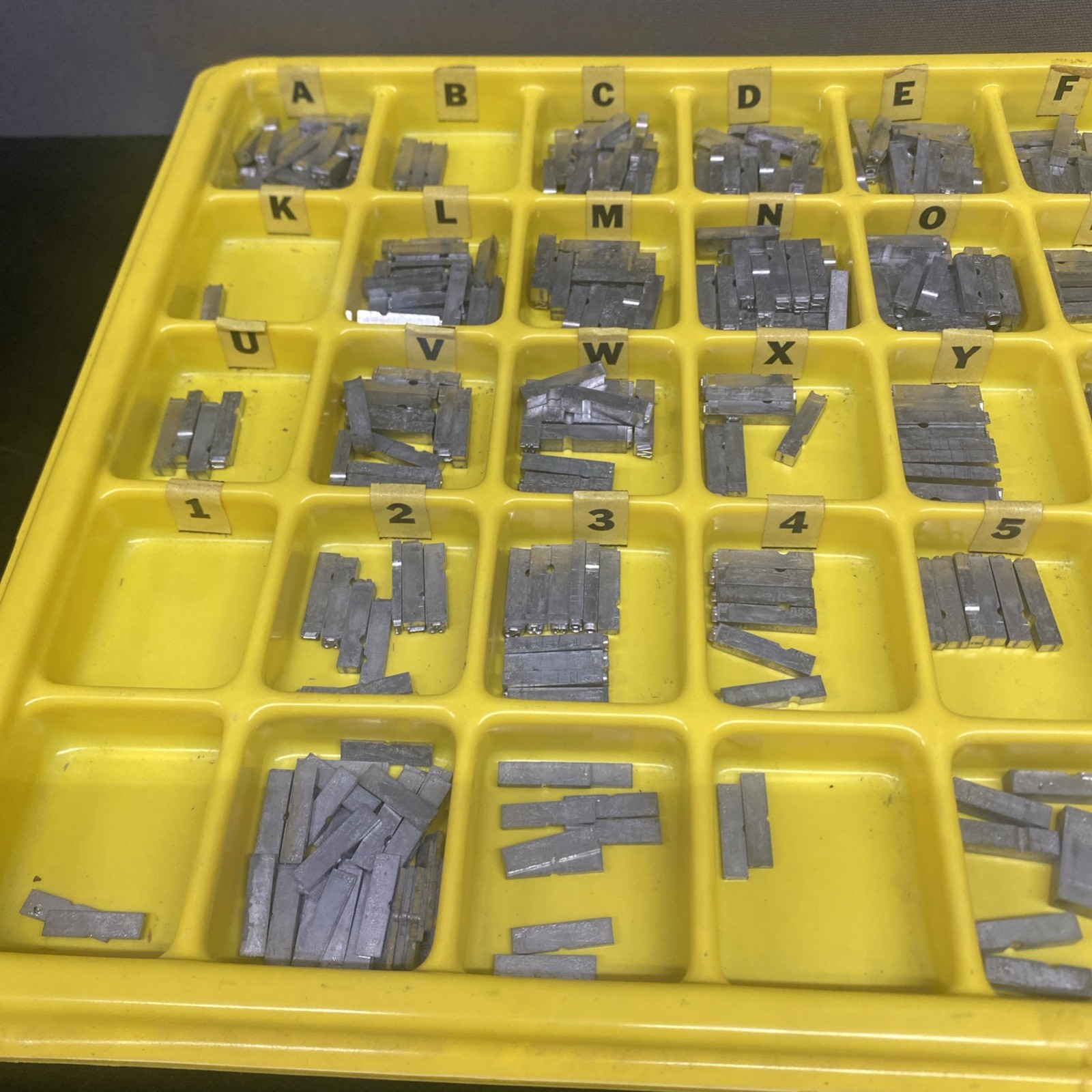 Warner Rubber Stamping Matrices 14PT Sty Up Large Lot CAPS 3.8 Lbs