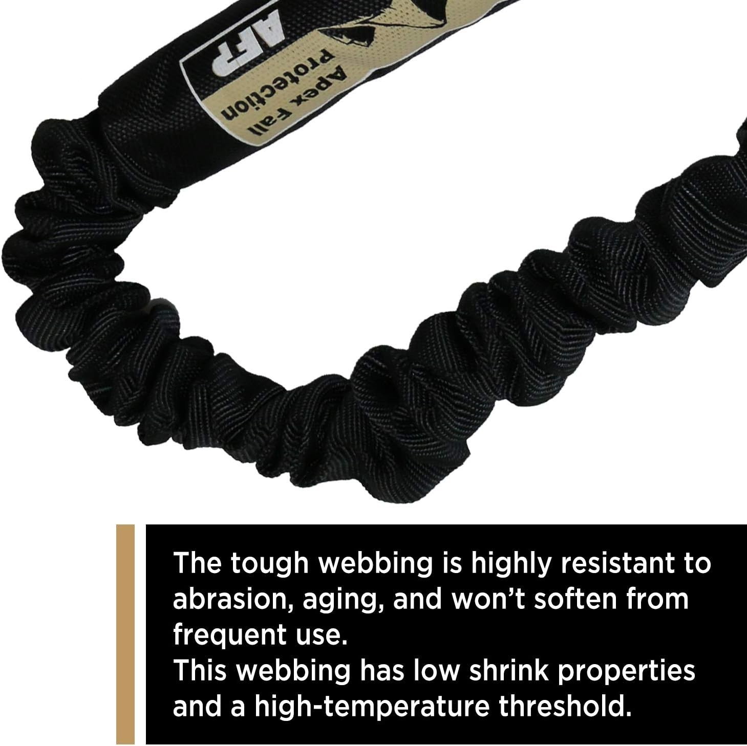 6 FT Single Leg Internal Shock Absorbing Safety Lanyard with Dual Snap Hooks