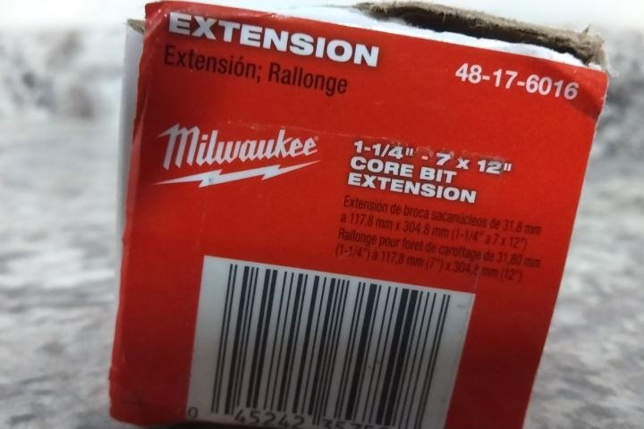 Milwaukee 48-17-6016 12 In Overall Length Core Bit Extension