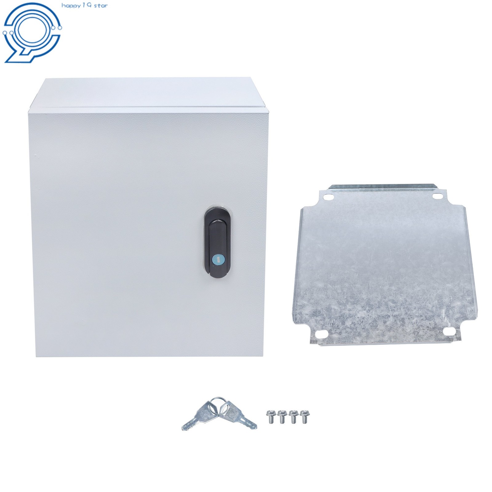 12x10x6″ NEMA 4X IP66 Steel Enclosure Box Weatherproof Lockable w/Mounting Plate