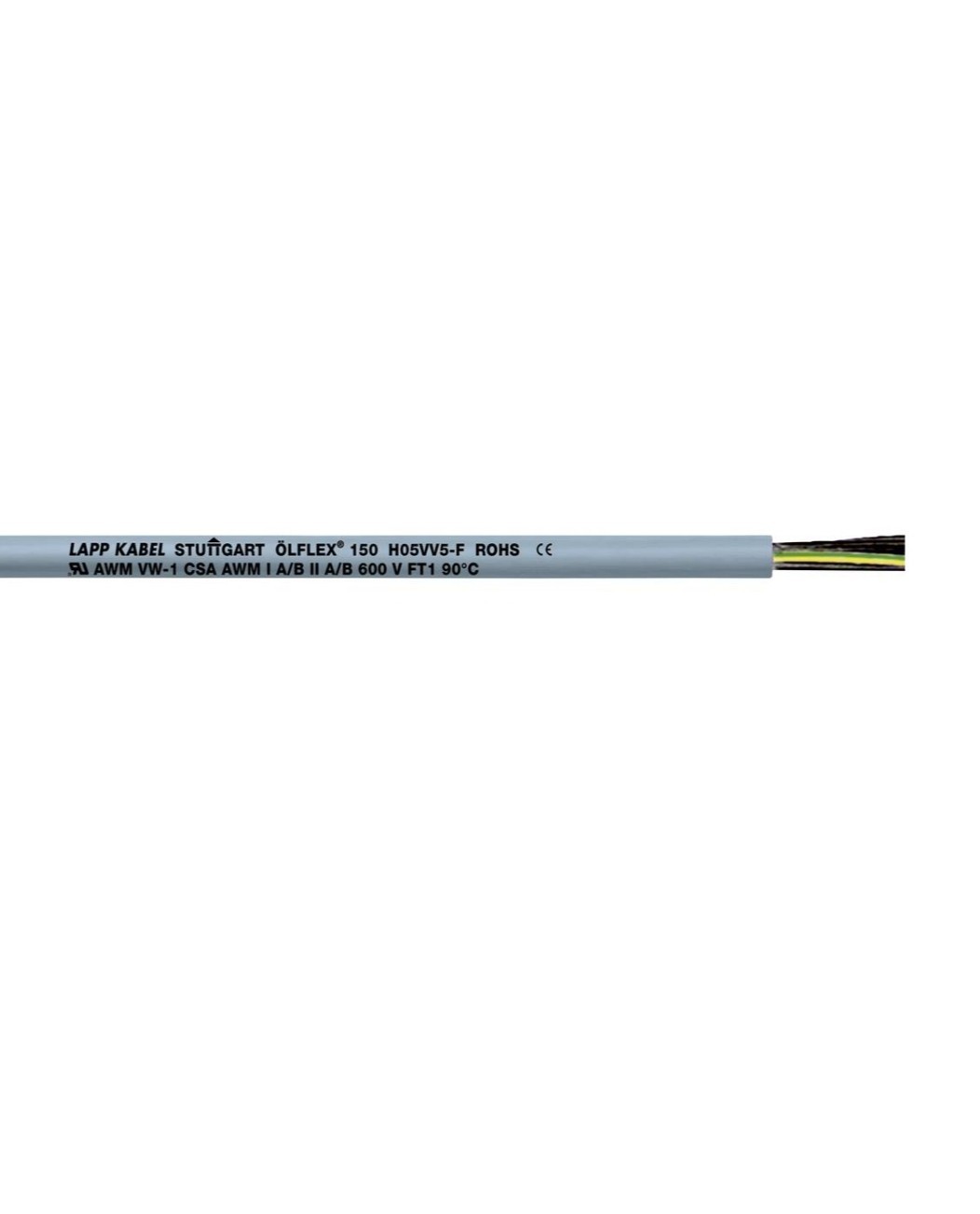 Control Lead Wire 25G 0.50 mm² 600V LAPP OLFLEX 150 Grey Cable NEW