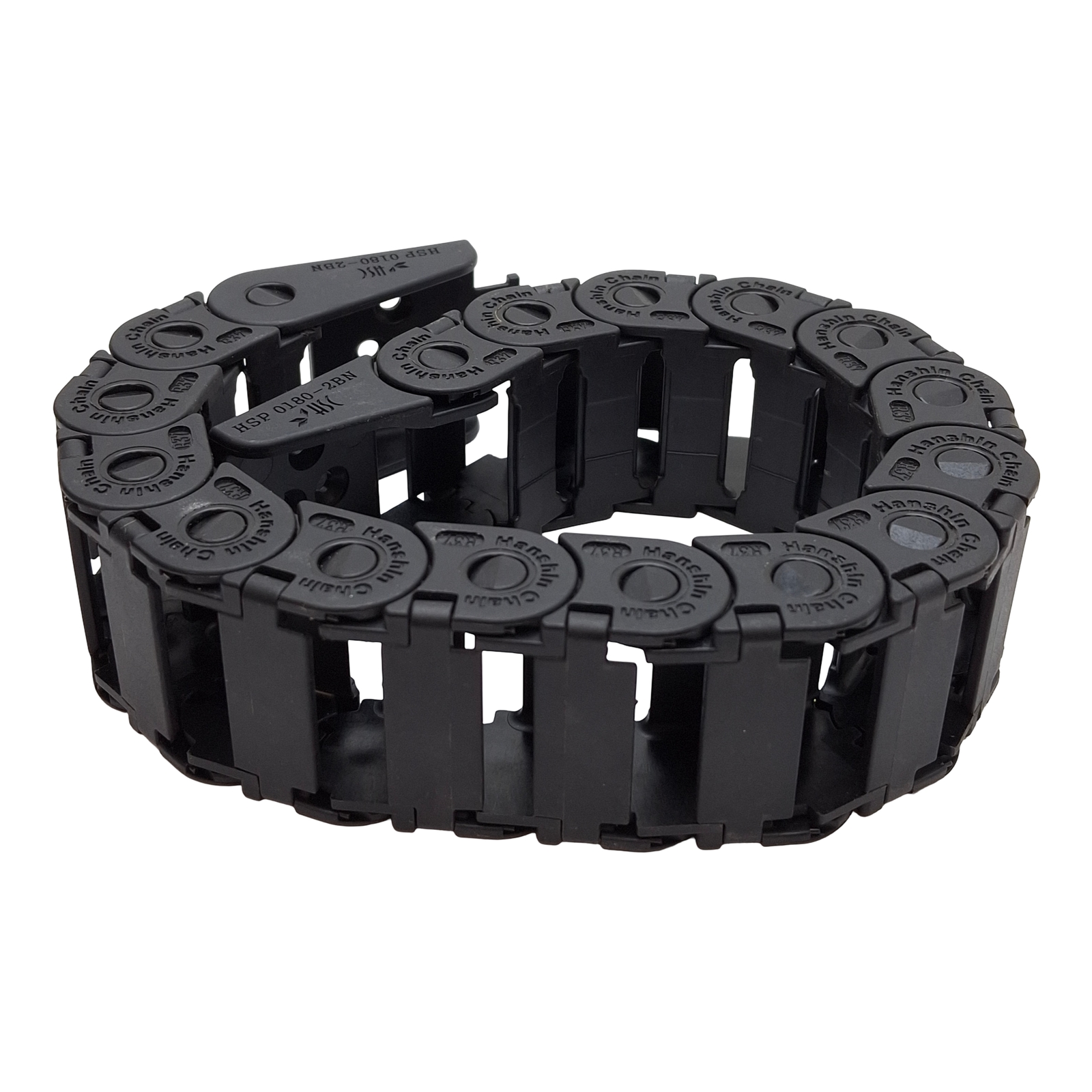 Lot of 2 Hanshin HSP0180-2BN Energy Chain 25x14mm Inner, 37mm Radius, 14.75in