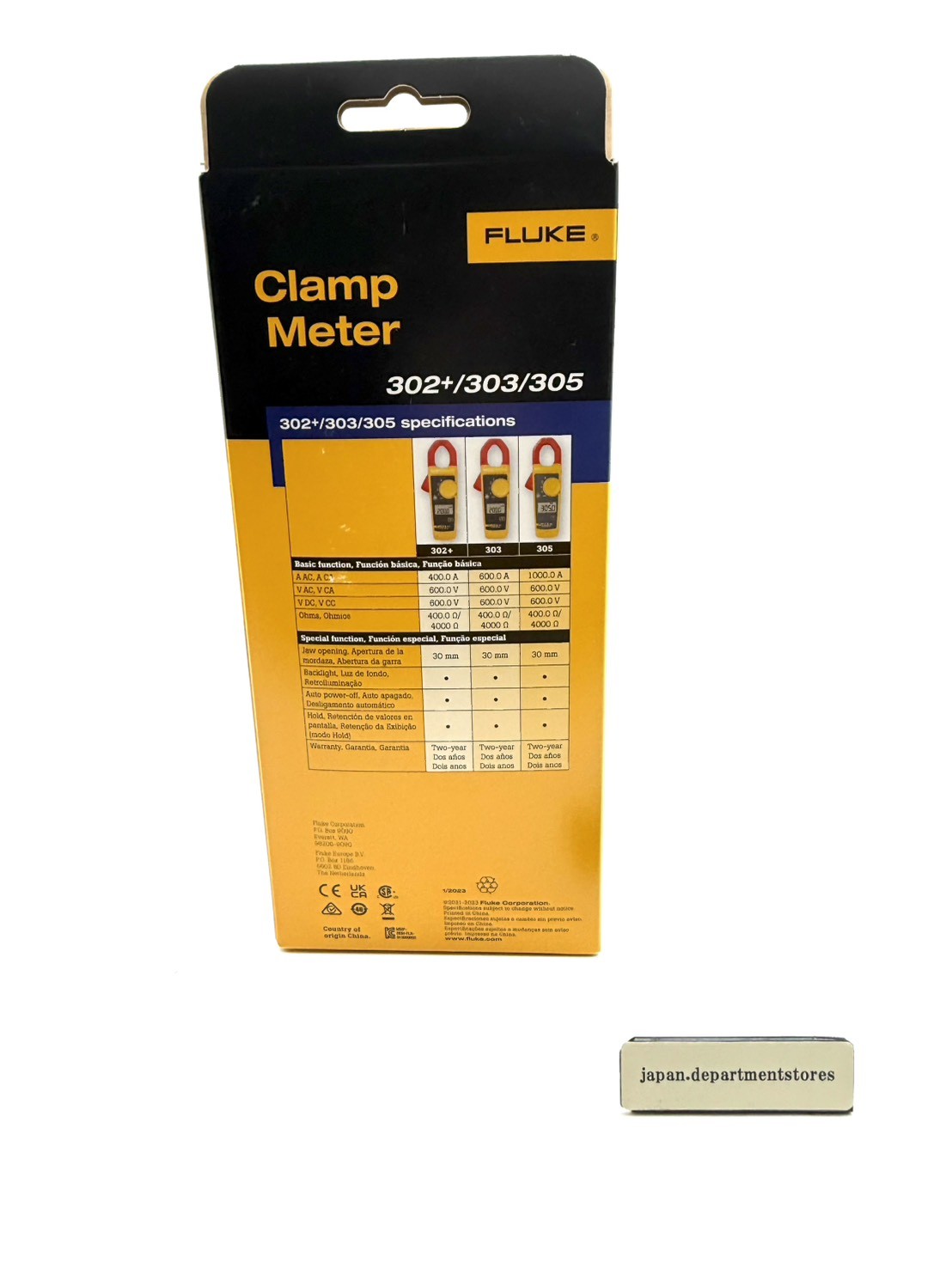 Fluke 302 + Clamp Meter Tester Average Type Digital Ammeter NEW