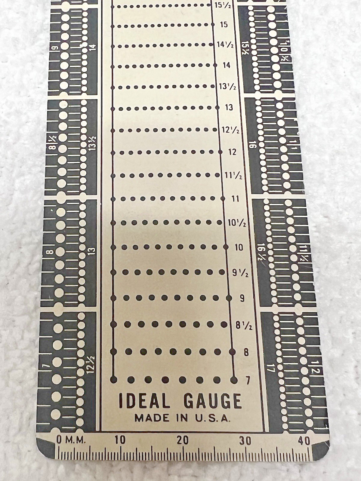Ideal Guage USA Postal Stamp Measure Guide 4 3/8 x 1 7/8 Inches