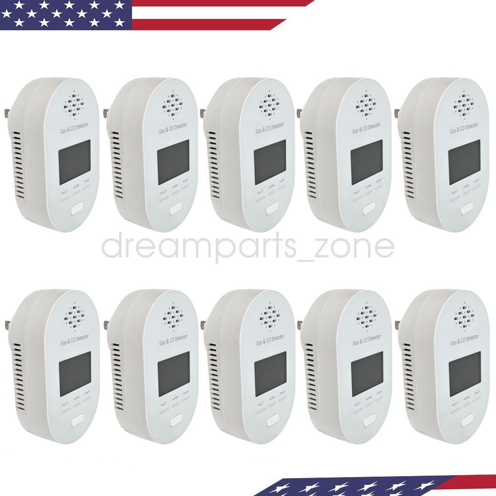 Digital Gas Leak Detector Alarm Sensor Propane Butane Methane Natural Catch 10PC