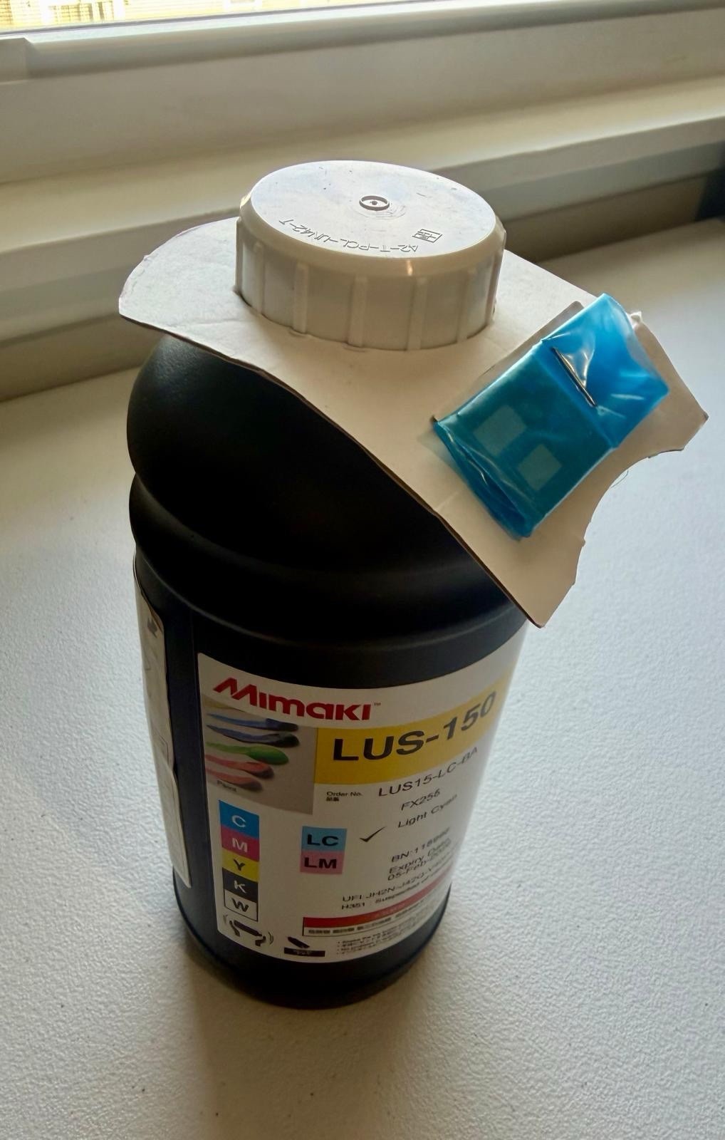 Genuine Mimaki LUS-150 Light Cyan UV Ink 1000ml – Exp 02/2026