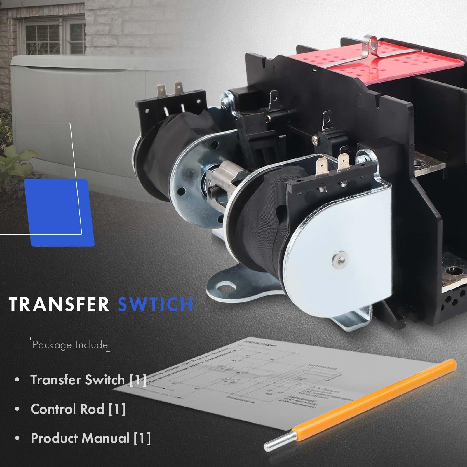 0L2911 Transfer Switch 200A with Handle Fit for Generac 200 Amp 2P 250V Generato