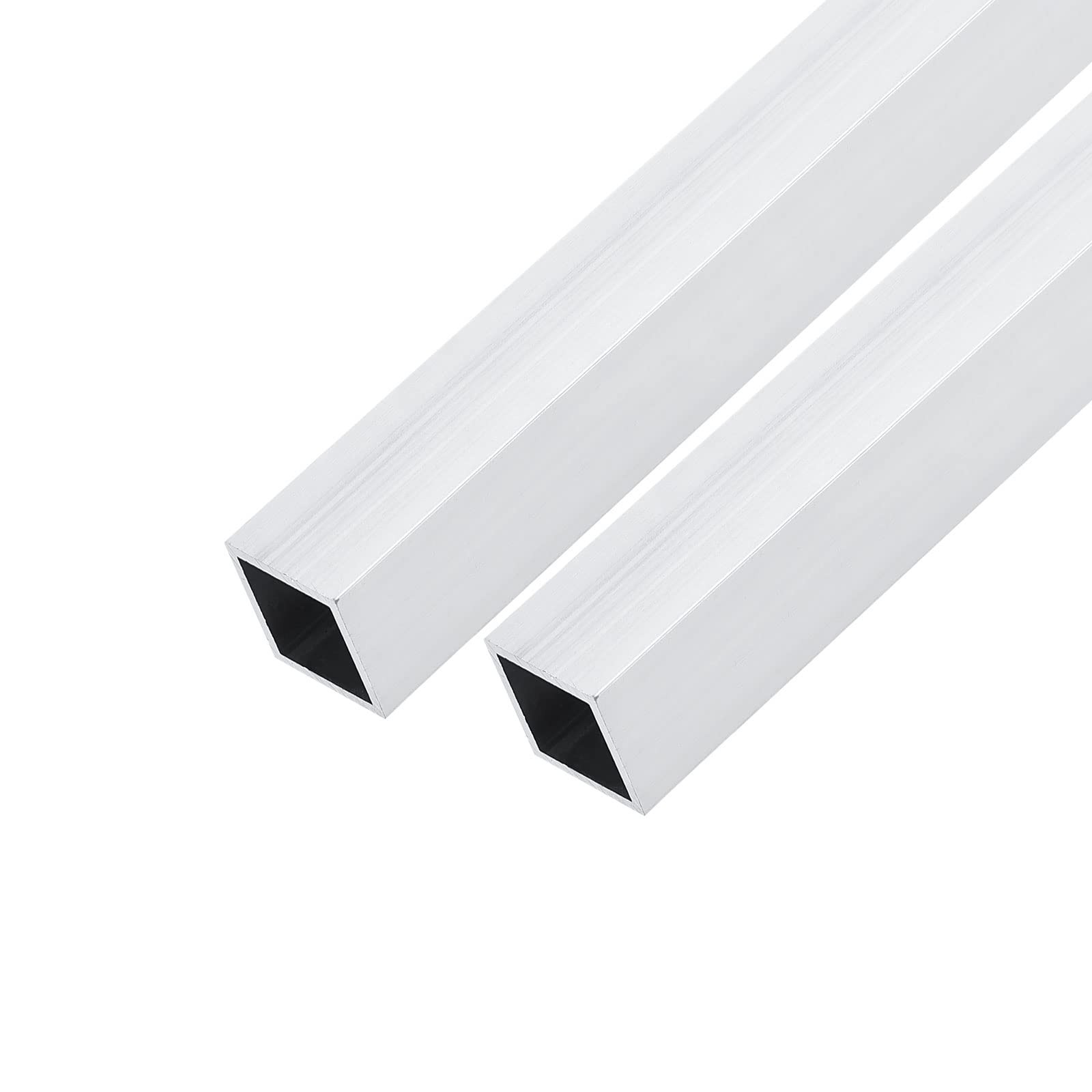 METALLIXITY Square Aluminum Tube (25mm x 25mm x 2mm x 300mm) 2Pcs, 6063 Alumi…