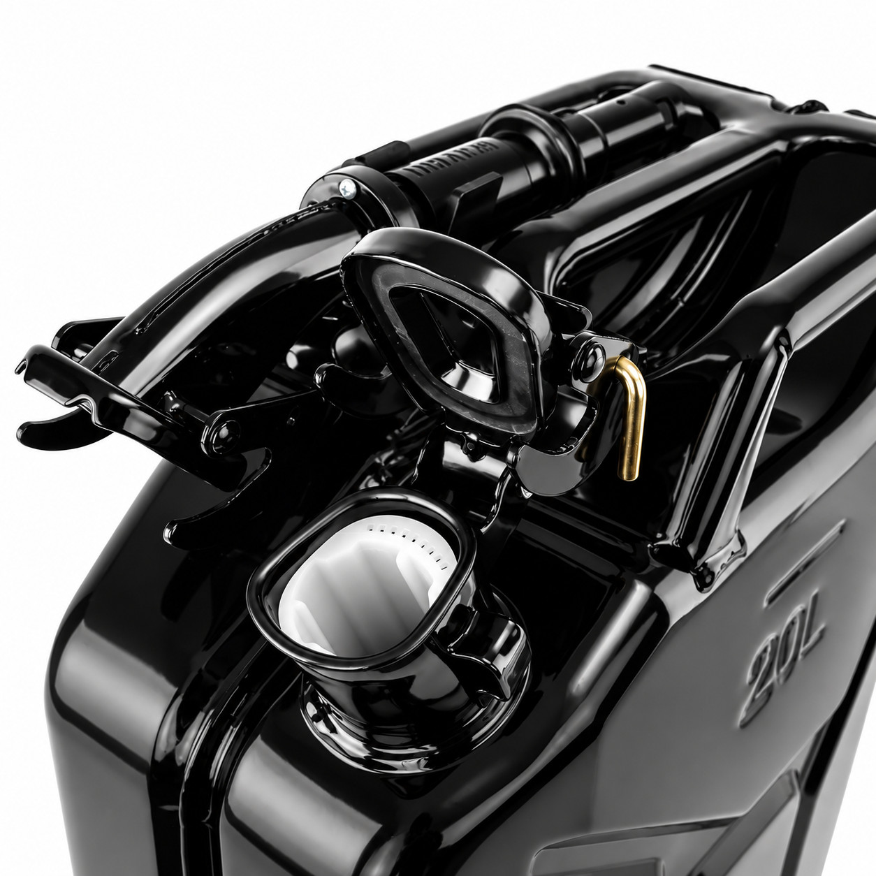 Wavian 5 Gallon 20L NATO Steel Jerry Can w/ Leakproof Spout Black