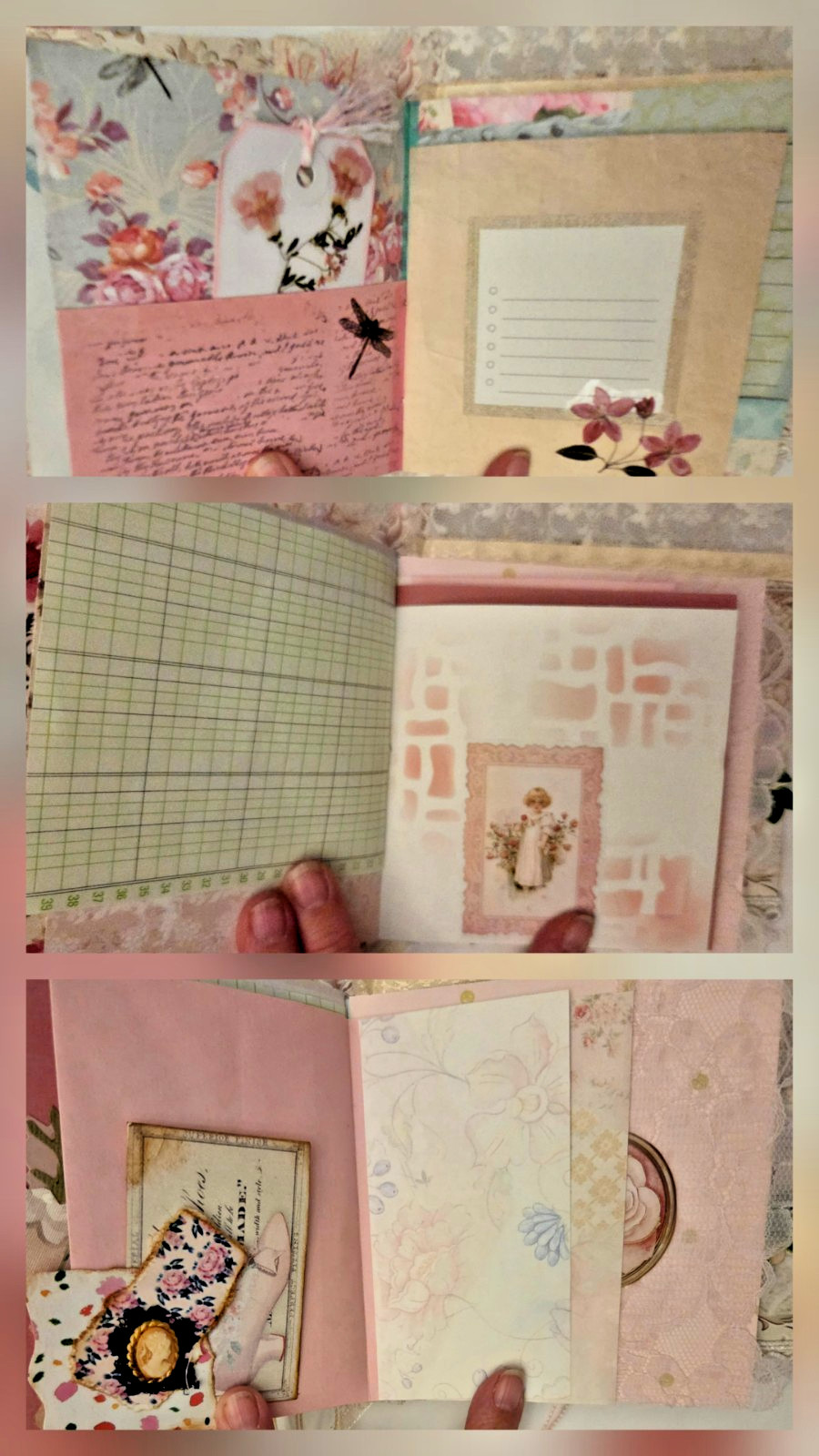 Sweet Junk Journal Perfect for Young Lady Handmade 100+ pages Shabby Chic