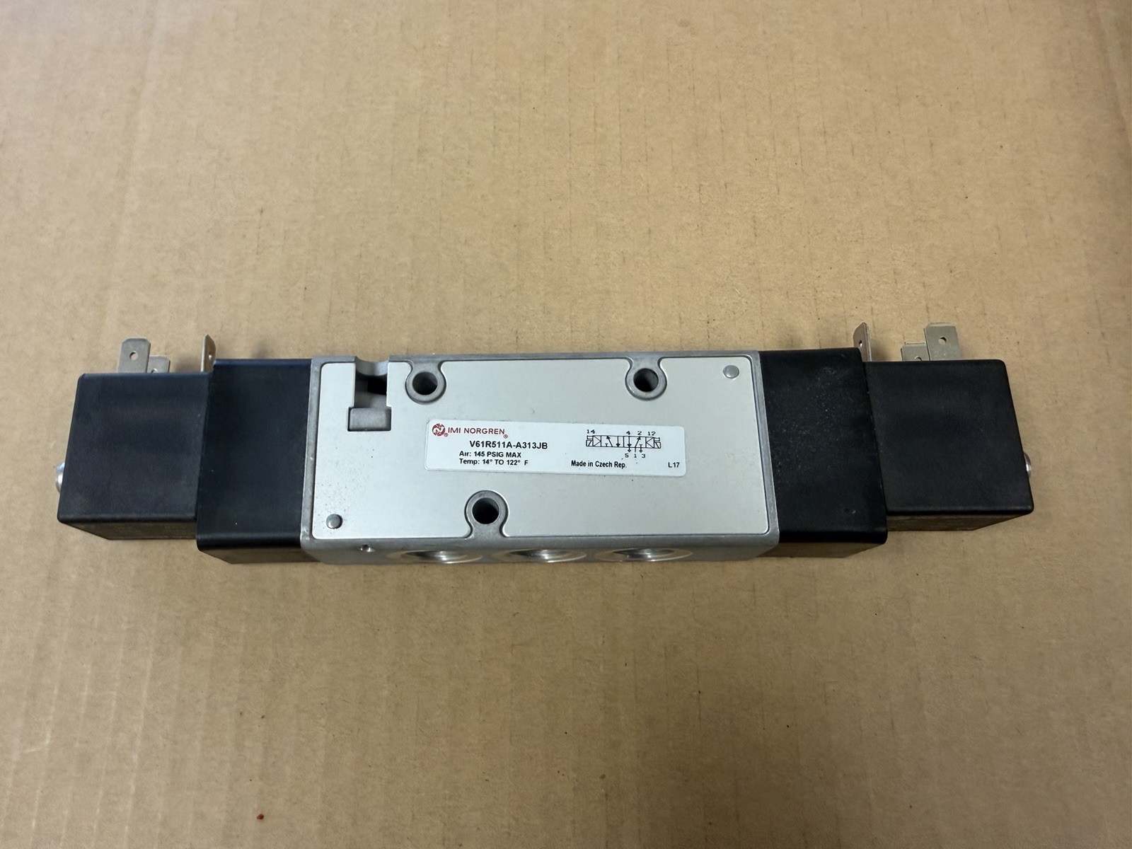 V61R511A-A313JB Norgren Solenoid Valve 1/4″npt 24VDC Coil (NO CONNECTORS)