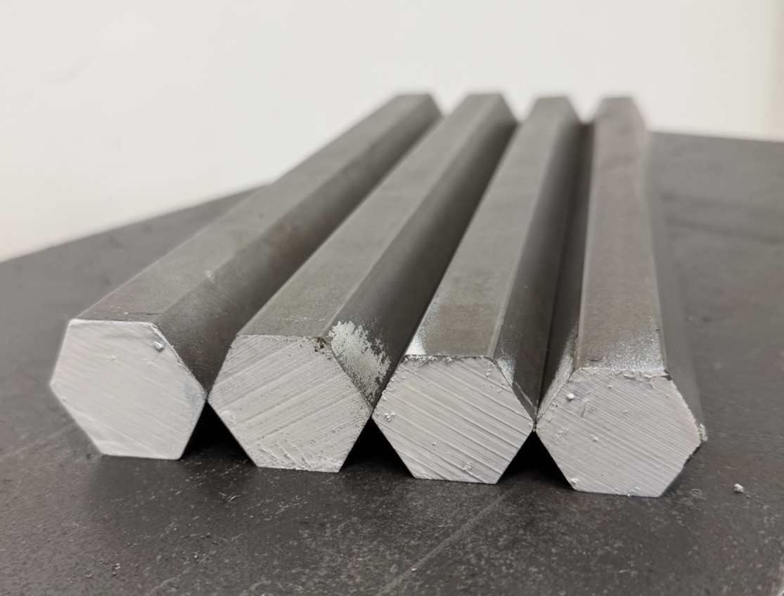 12L14 Steel Hex Bar Stock Assortment 4 Pcs CNC Lathe Machining Rods