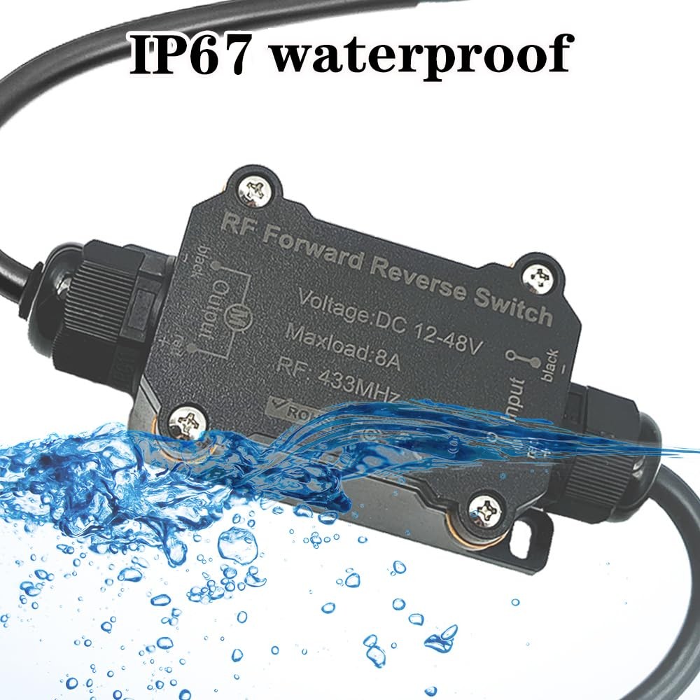 Waterproof DC12V/48V/8A Forward Reverse Remote Switch Linear Actuator Motor