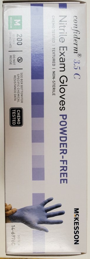 McKesson Confiderm 3.5C Exam Glove Powder Free MEDIUM 14-6976C 200 per Box