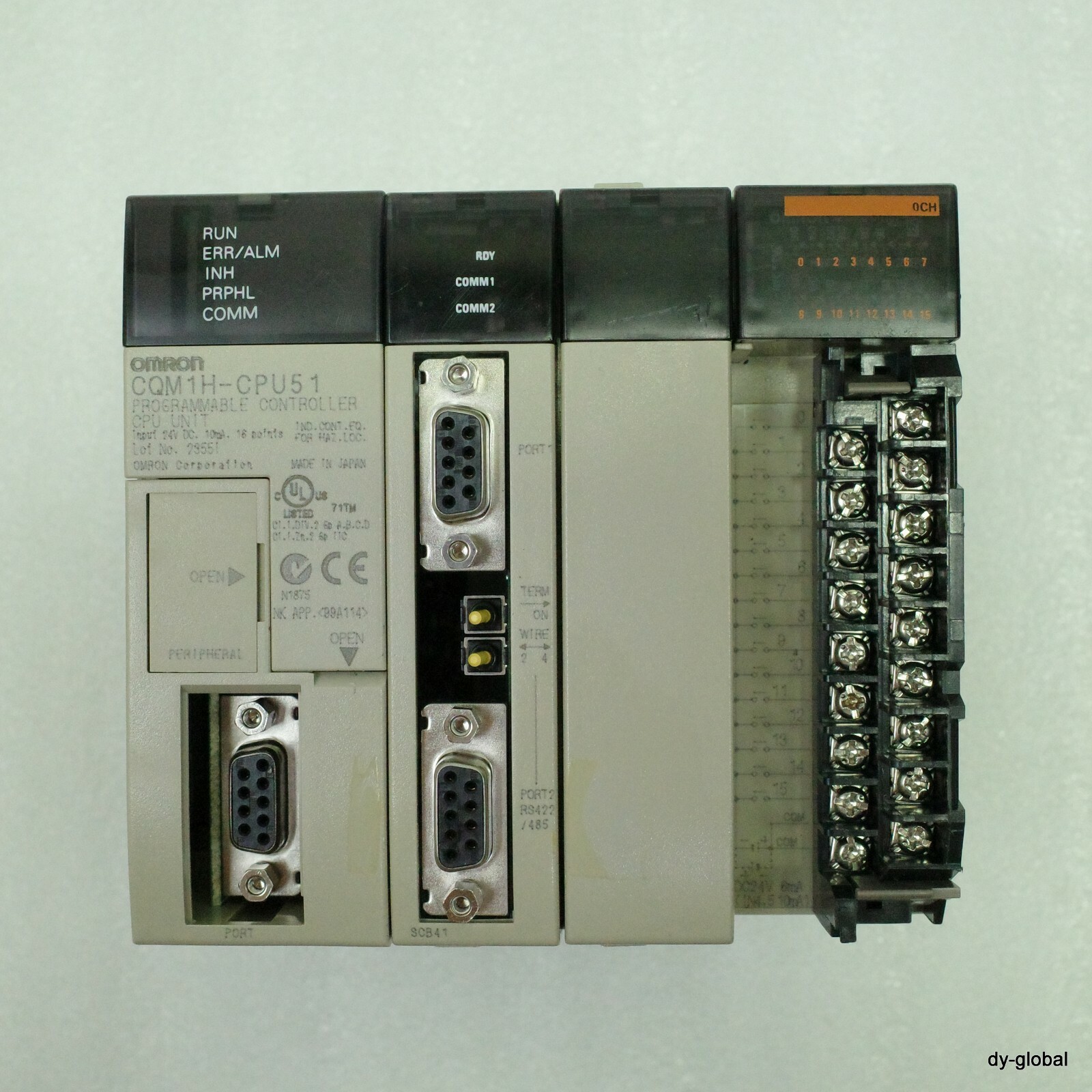 OMRON Used CQM1H-CPU51 CPU UNIT little discolored PLC-I-723-2=9L23