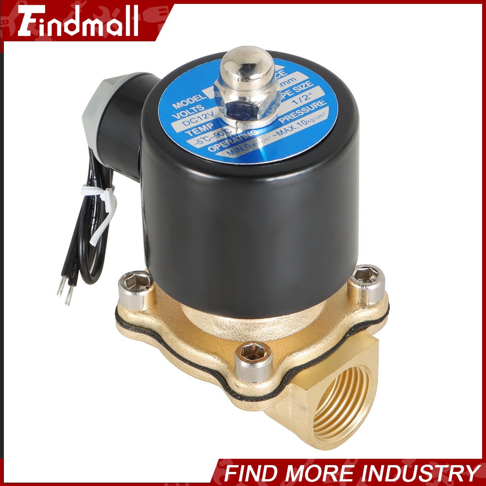 1/2″ DC 12V Brass Electric Solenoid Valve NPT Gas Water Air Normally Closed